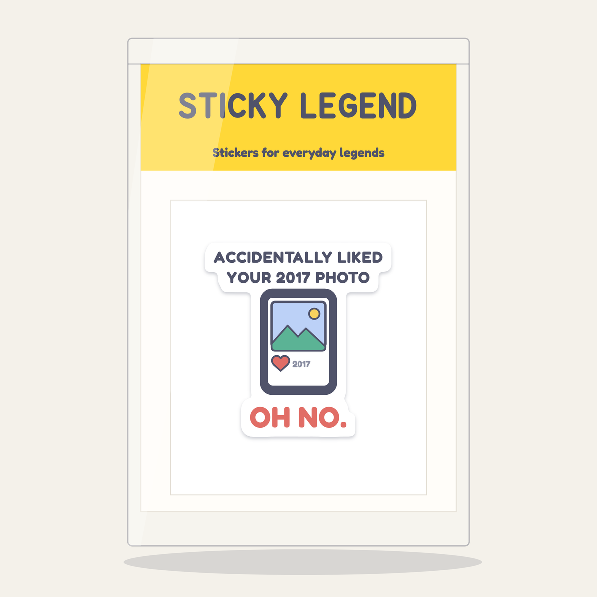 Accidentally Liked Your 2017 Photo sticker in its Sticky Legend pack