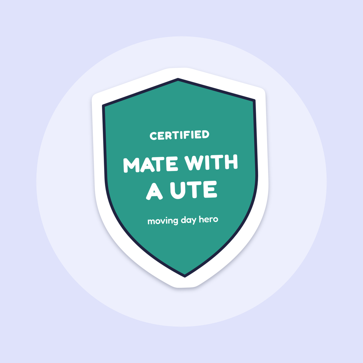 Certified Mate With a Ute sticker