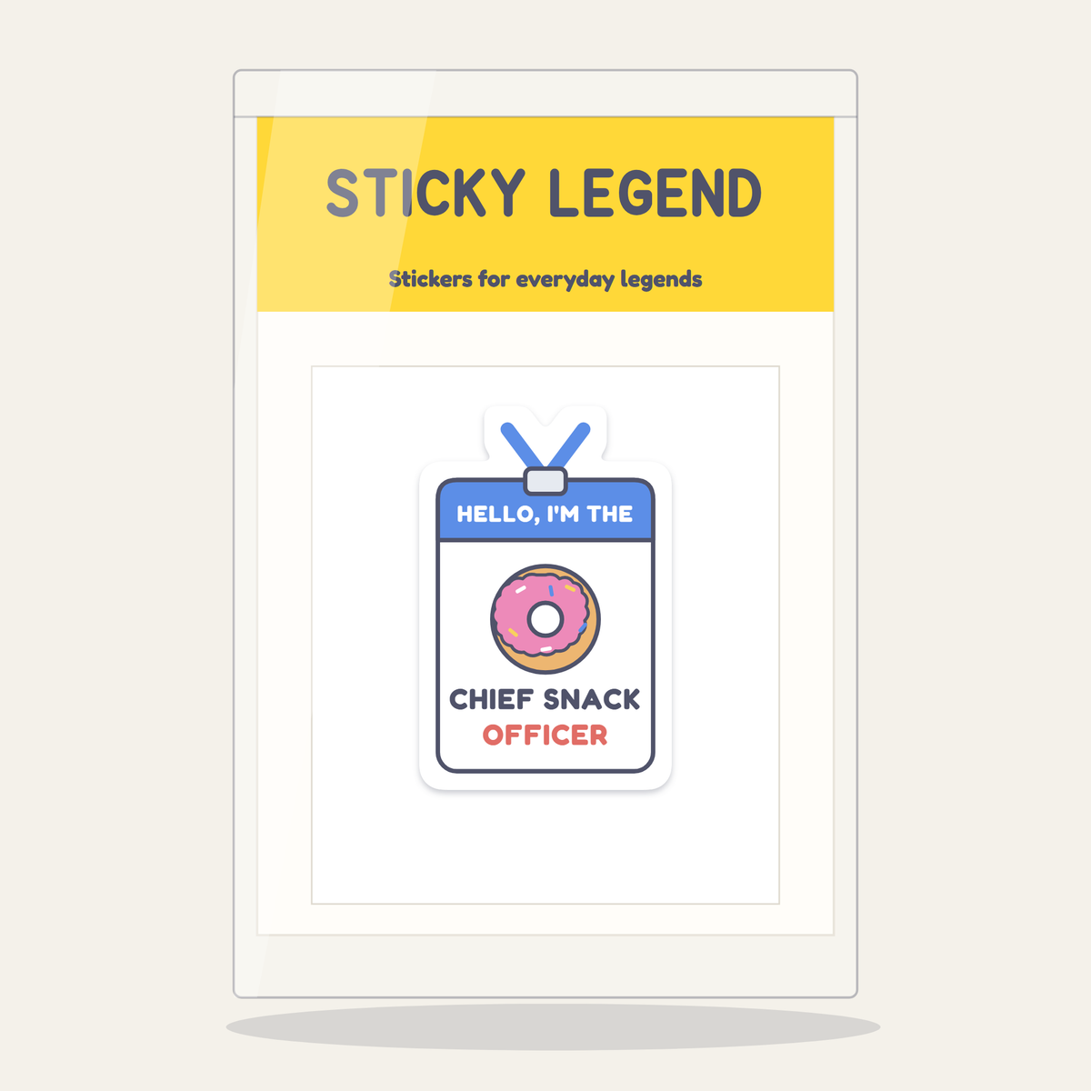 Chief Snack Officer sticker in its Sticky Legend pack