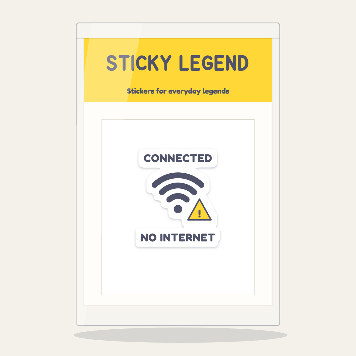 Connected, No Internet sticker in its Sticky Legend pack