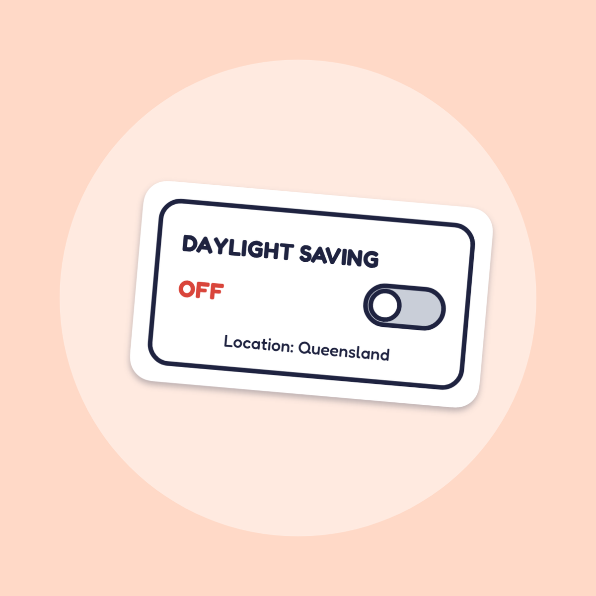 Daylight Saving: Off sticker