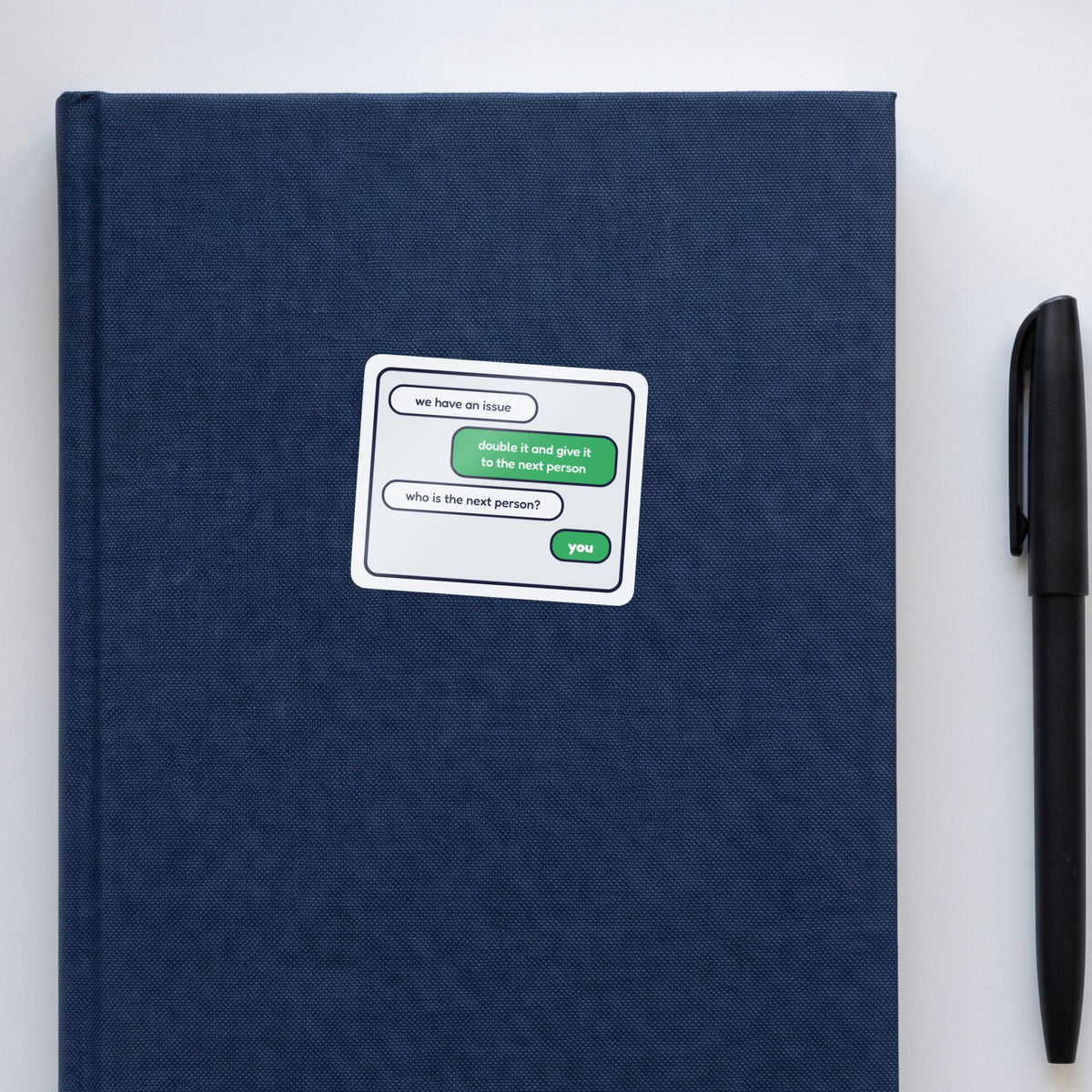 Double It: The Group Chat sticker on a green phone case