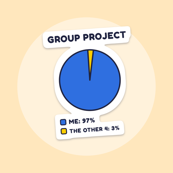 Group Project Pie Chart sticker