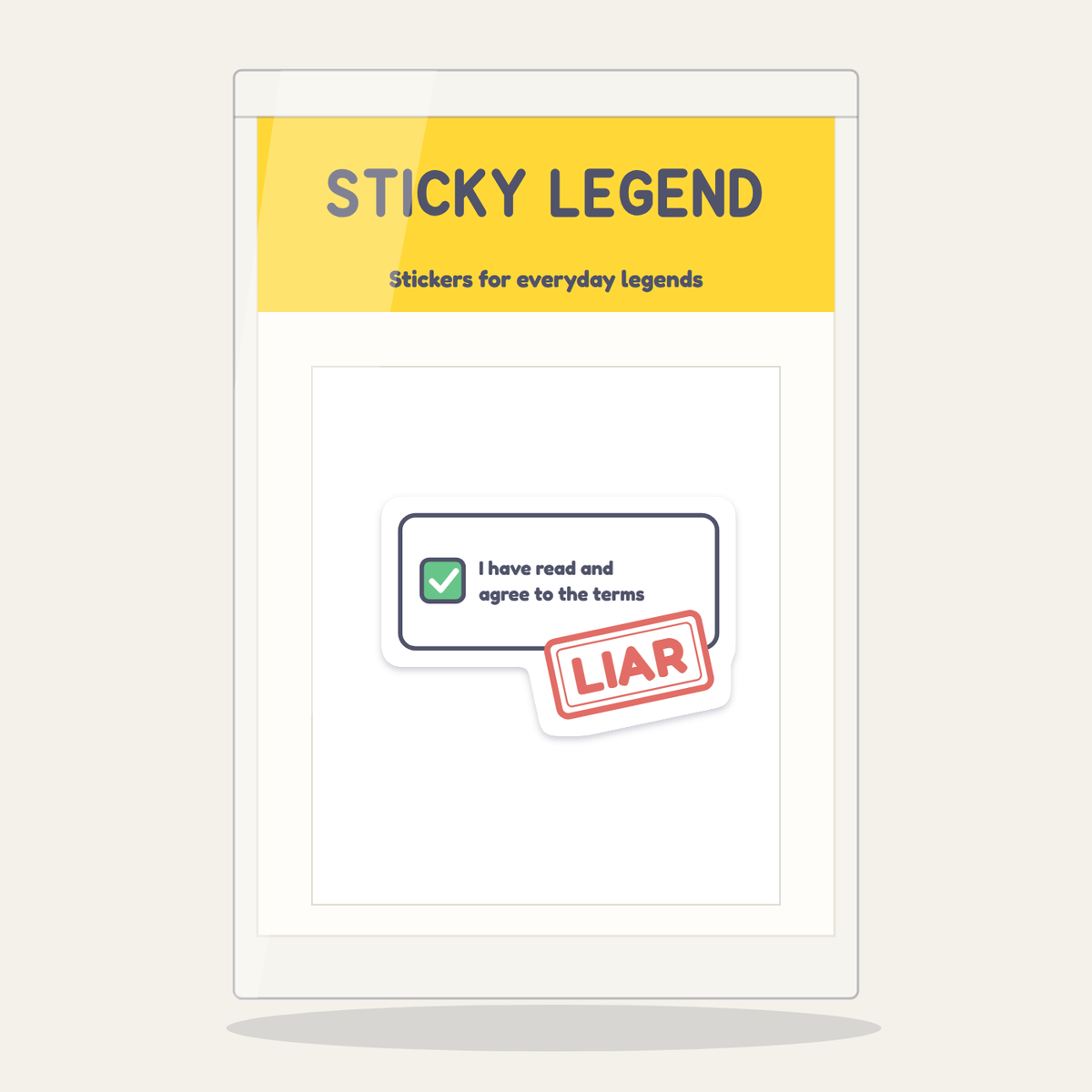 I Have Read the Terms sticker in its Sticky Legend pack