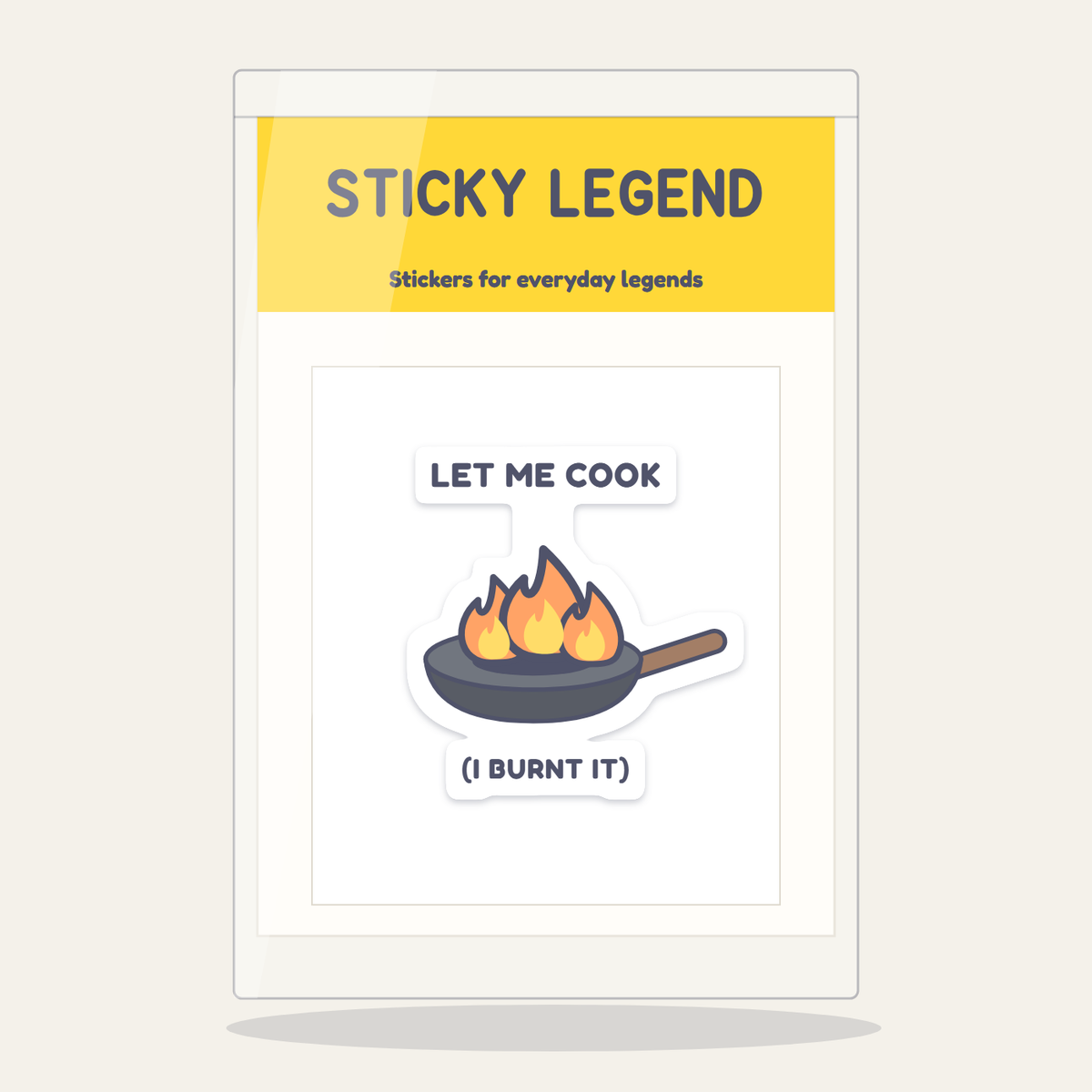 Let Me Cook sticker in its Sticky Legend pack