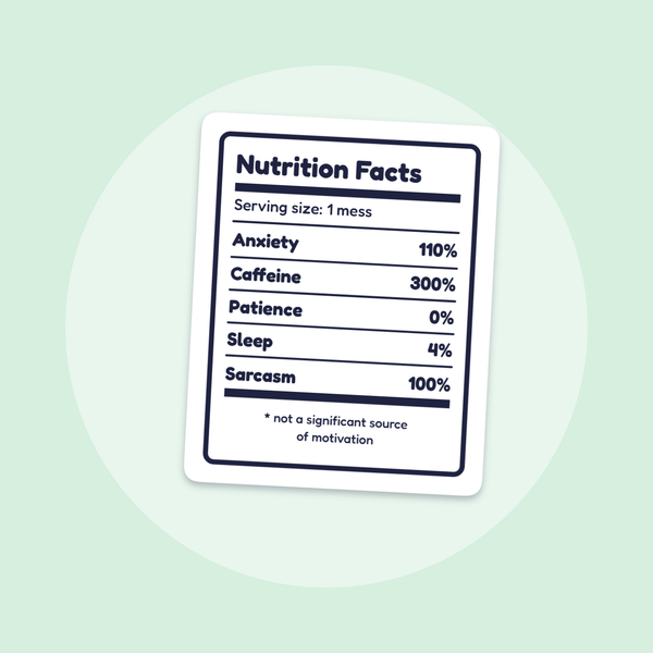 Nutrition Facts: Me sticker