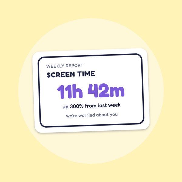 Screen Time: 11h 42m sticker