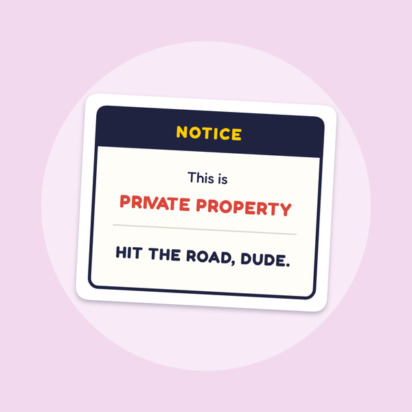 This Is Private Property sticker