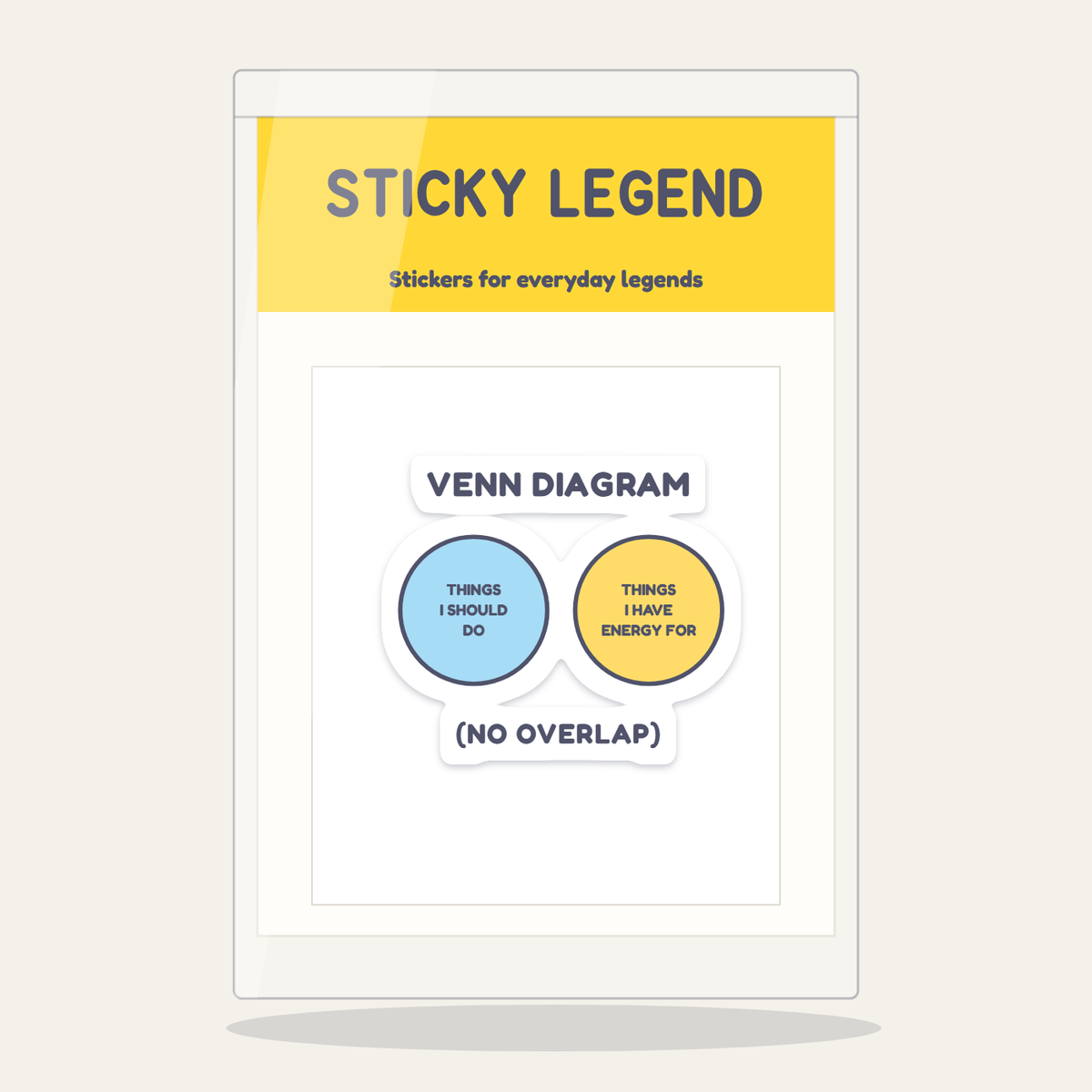 Venn Diagram: No Overlap sticker in its Sticky Legend pack